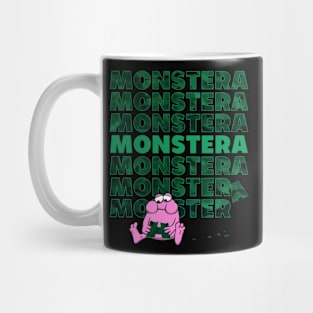 Monstera Monster modern Text design Mug